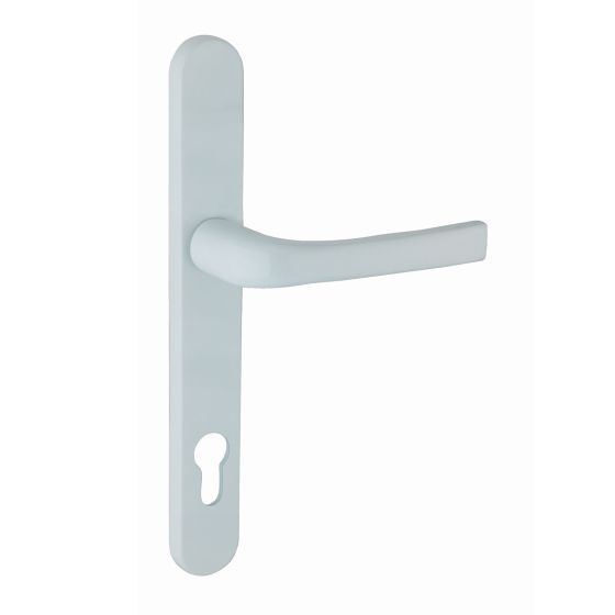 White - Mila ProLinea Lever-Lever Door Handle on Backplate - 240mm