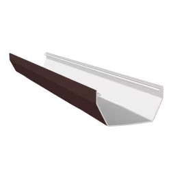 Freefoam uPVC 114mm Square Gutter – 4 Metre - Brown