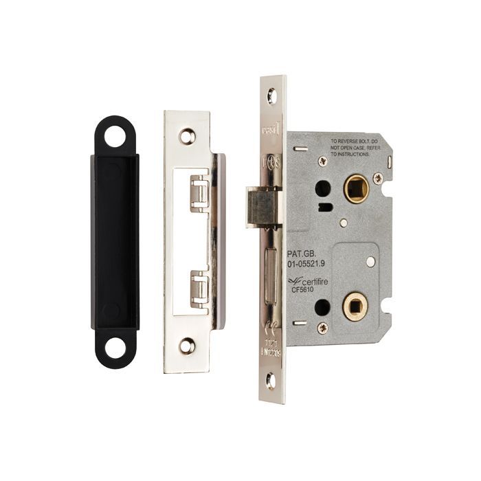 Eurospec BAE5025NP Easi-T Bathroom Lock 64mm Residential 64mm Nickel Plated