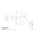 Eurospec ULE5025NP Easi-T Upright Latch 64Mm Residential Nickel Plated