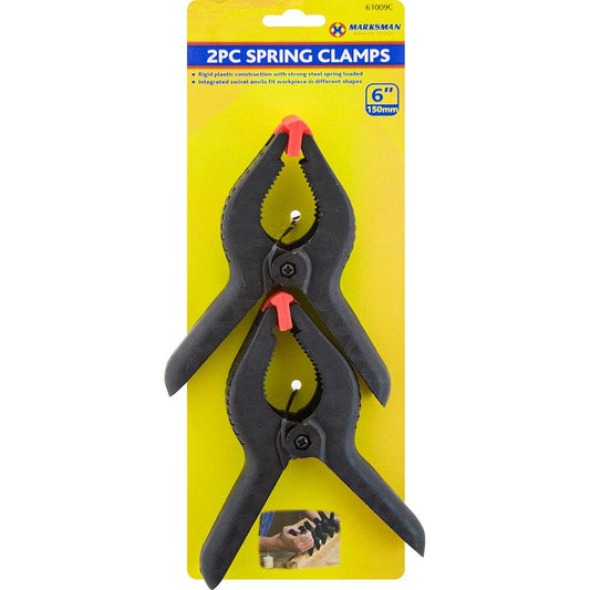 Marksman - 2pc 6"/15cm Spring Clamp Set - Black