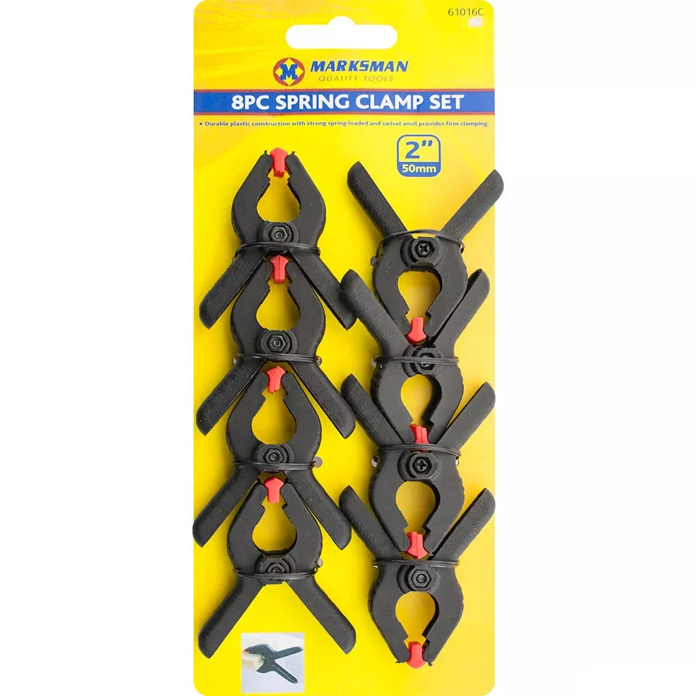 Marksman -  8pc 2" Spring Clamps Set - Black