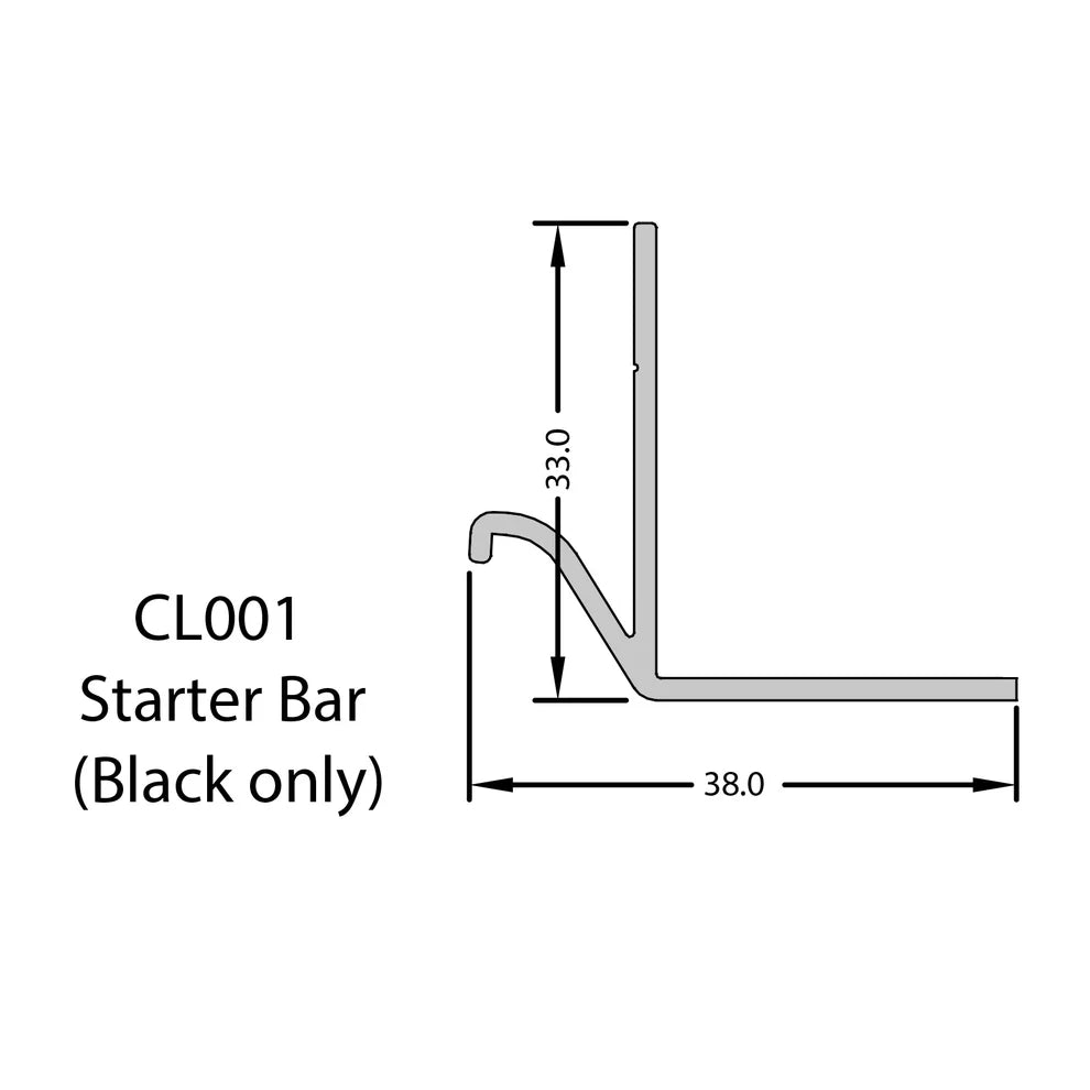 Composite Cladding Starter Bar 5m