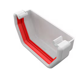 Freefoam Square External Stopend - White