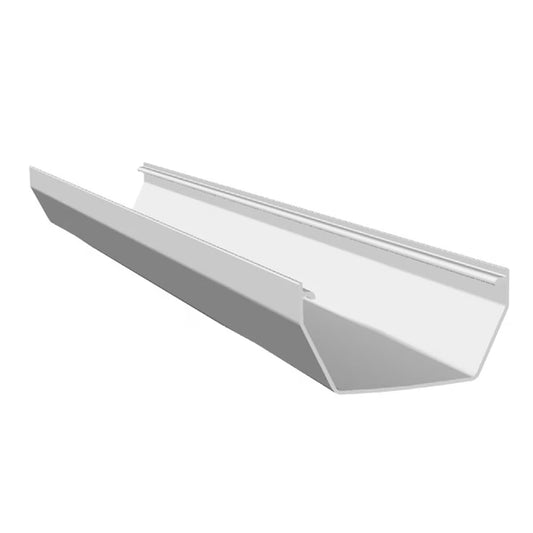 Freefoam uPVC 114mm Square Gutter – 4 Metre - White
