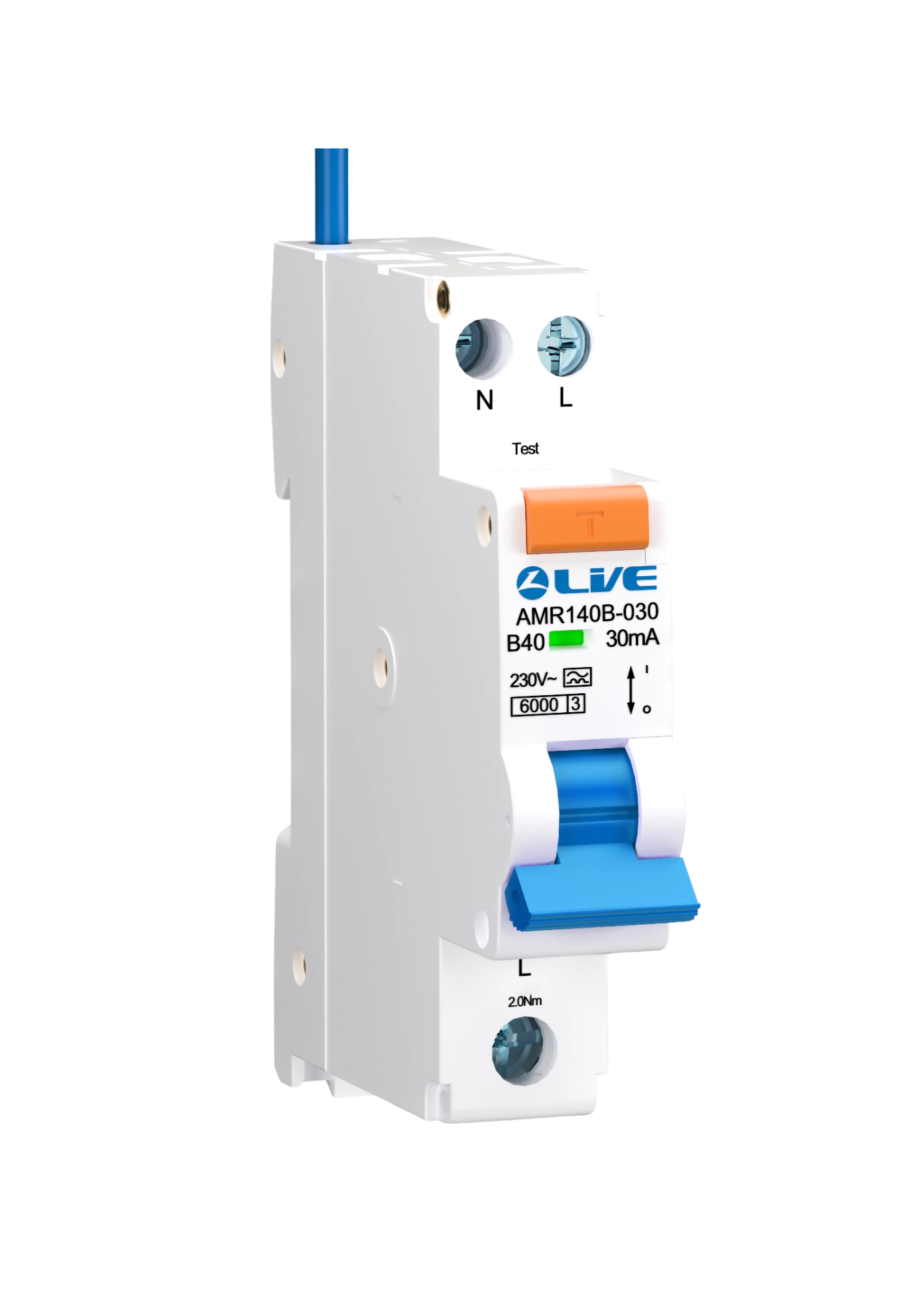 Live Electrical 30mA Type A 16A 6kA B Curve Bi-Directional RCBO