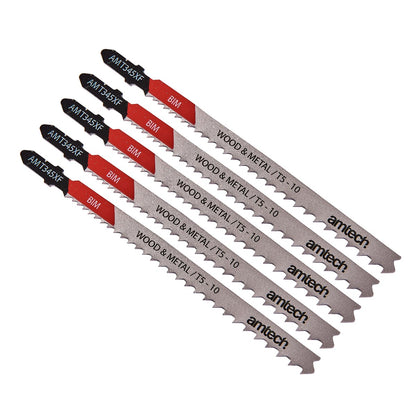 5pc Wood & Metal Jigsaw Blade Set - T5 - 10
