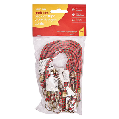 10pc 10″ Mini Bungee Cords
