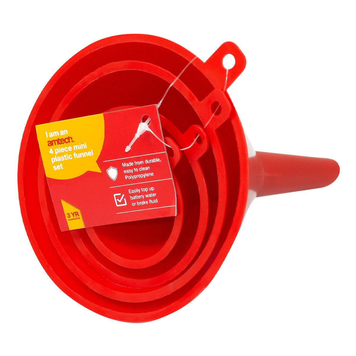 4pc Mini Plastic Funnel Set