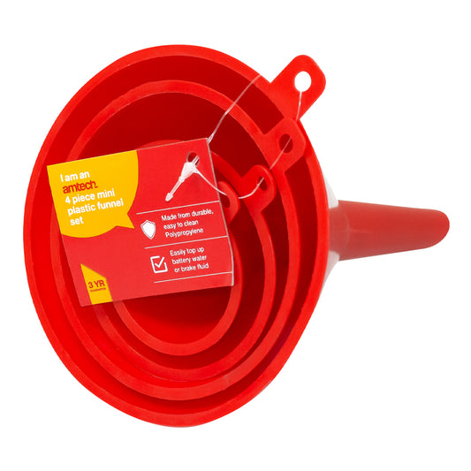 4pc Mini Plastic Funnel Set