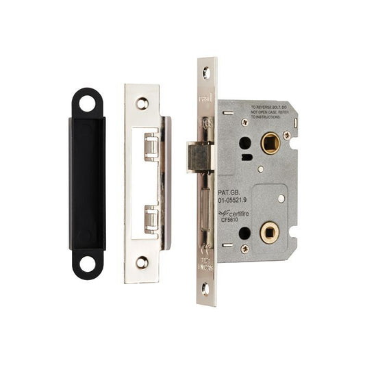 Eurospec BAE5025NP Easi-T Bathroom Lock 64mm Residential 64mm Nickel Plated