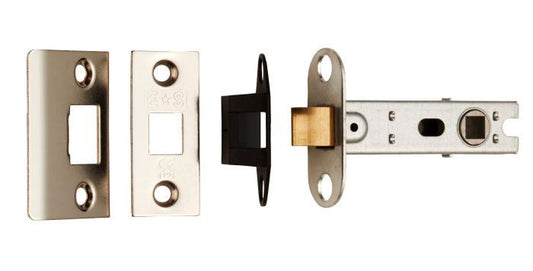 Carlisle Brass BTL4/SQ 3" Ce B/T Tubular Mortice Latch Square Np 76mm Nickel Plated