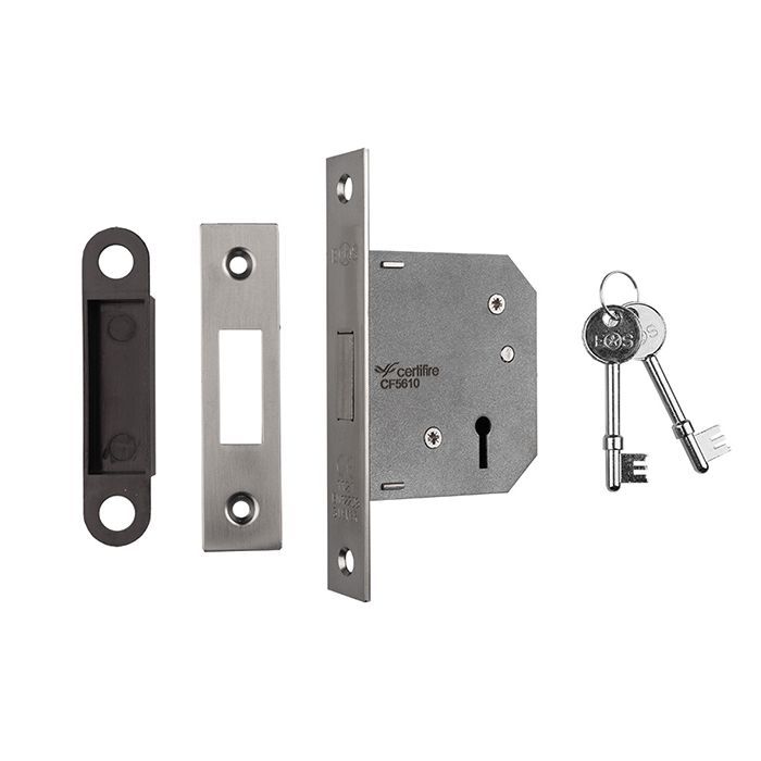Eurospec LDE5325NP 3 Lever Contract Deadlock 2.5 Nickel Plated