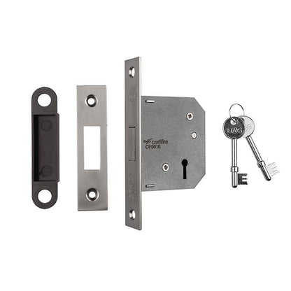 Eurospec LDE5325NP 3 Lever Contract Deadlock 2.5 Nickel Plated