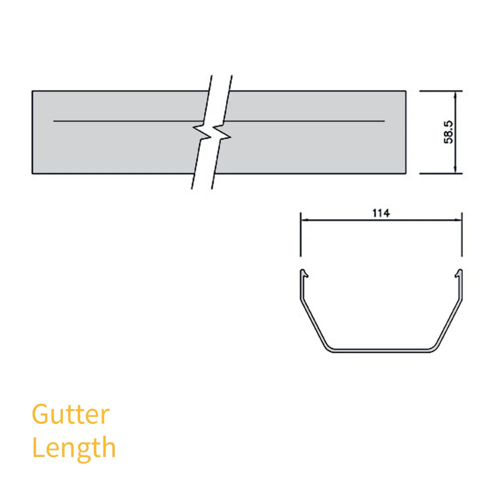 FloPlast Half Round Gutter 4m